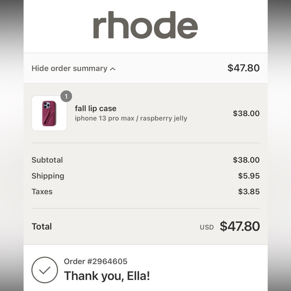 Rhode Raspberry Jelly Phone Case - Picture 2 of 2